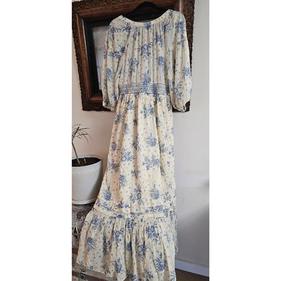 Free People Blue and White Maxi Dress - Picture 6 of 8